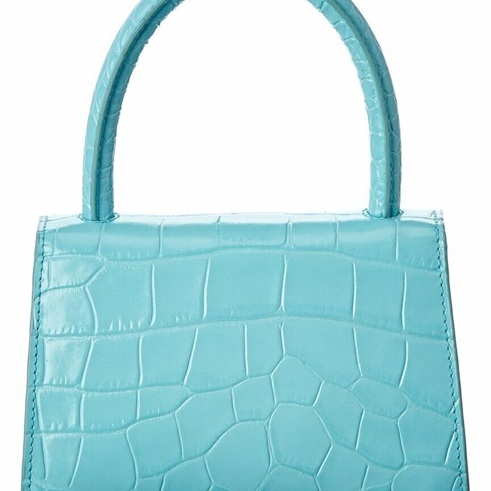 By Far Croc-Embossed Leather Shoulder Bag Women's